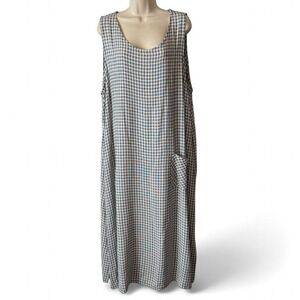 Vintage 90s Uniform by John Paul Richard Gingham Midi Dress, Women's Size 1X